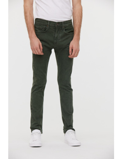 Pantalon straight fit, taille medium haute,jambe ajustée