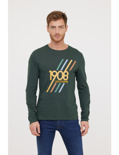 T-shirt manches longues graph «1908» poitrine