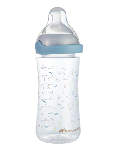 Biberon bleu physio fermeture clip 270 ml Bleu