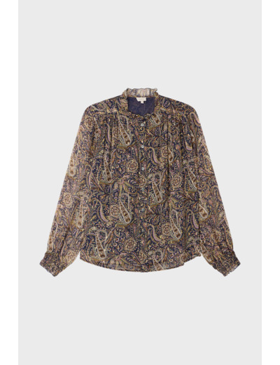Blouse imprimé cachemire et lurex - BALBINE