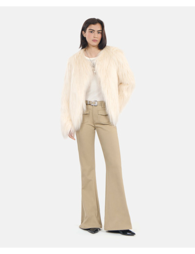 Pantalon Beige Flare beige