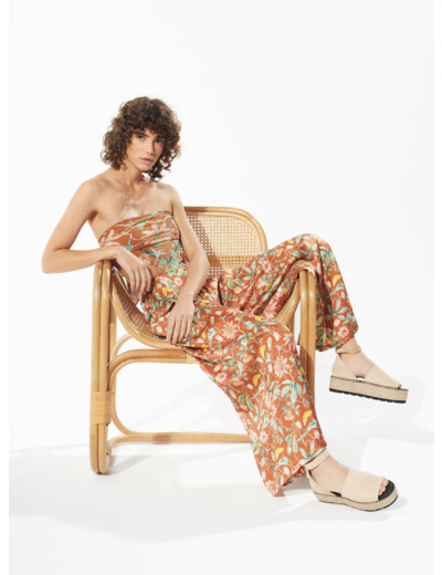 Pantalon large caramel