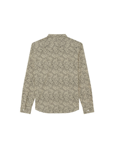 Chemise slim vanille / noir