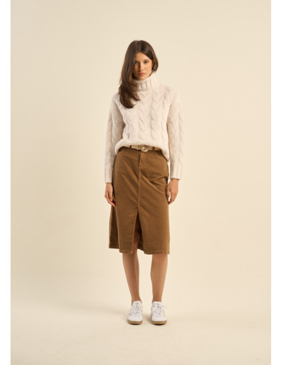 Jupe longue en velours