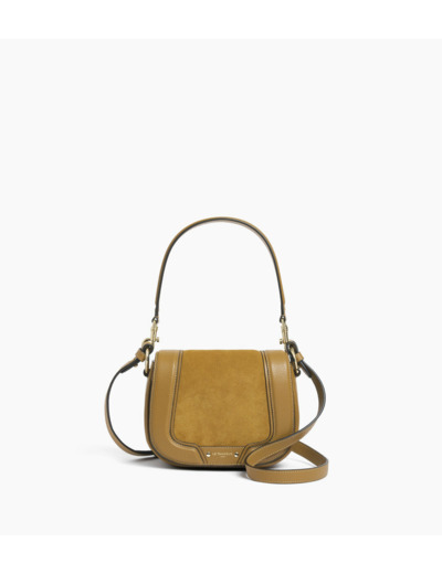 Petit sac à bandoulière Ella en cuir grainé et nubuck