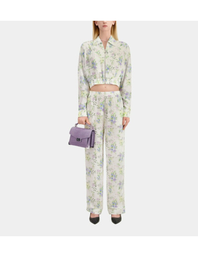 Pantalon Imprimé light blue/white