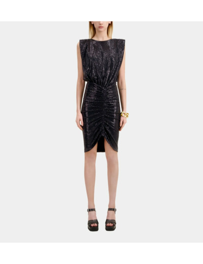 Robe Courte Noire À Paillettes black