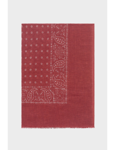 Foulard imprimé en lin - OMISHA