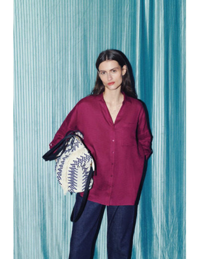 Chemise sandy oversize 100% lin