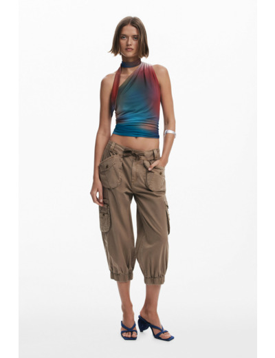 Pantalon Court En Tissu – Femme