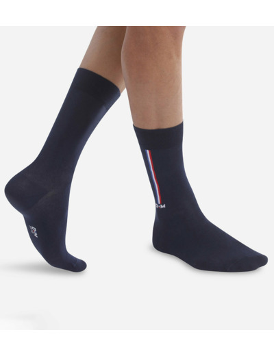 Chaussettes homme en coton Bleu à motif drapeau Monsieur Dim