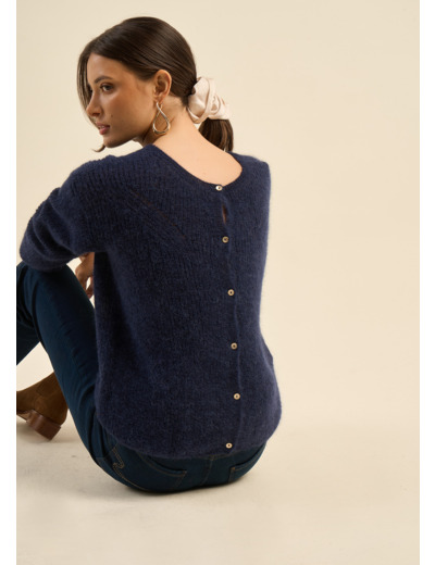 Gilet à col rond à manches longues