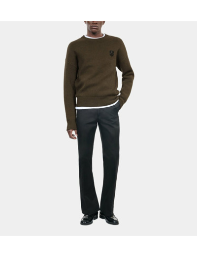 Pull En Laine Kaki olive night