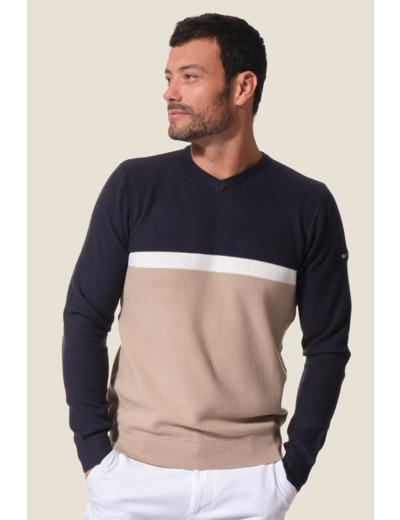 Pull homme en maille piquée Darragon
