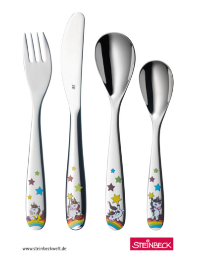 Couverts enfants Licorne - 4 pièces