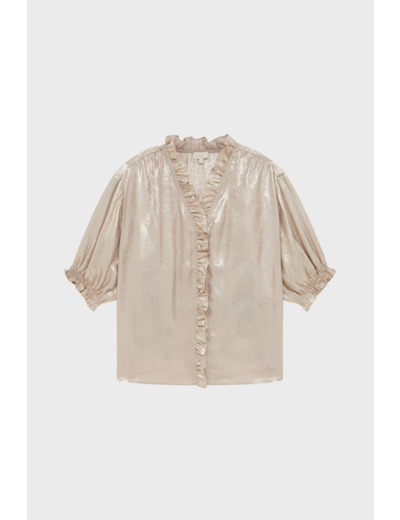 Chemise dorée à volants - UMBERTA