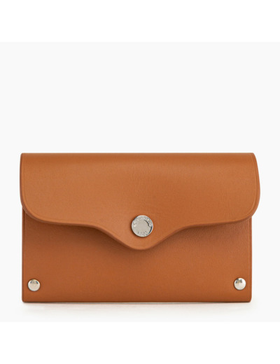 Porte cartes Sans couture en cuir lisse