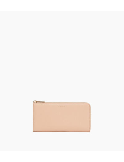 Compagnon zippé Emilie en cuir signature T