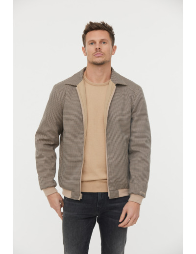 Blouson reversible uni/ carreaux Sherlock Holmes