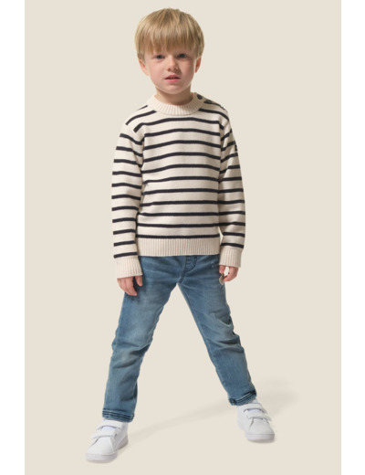 Pull garçon rayé col rond Hendaye