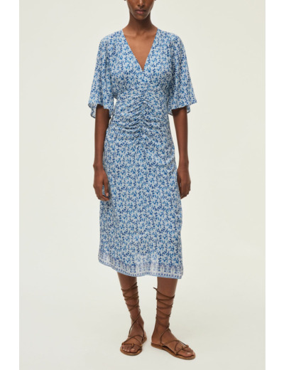 Robe midi cintrée à fleurs - ERWINN