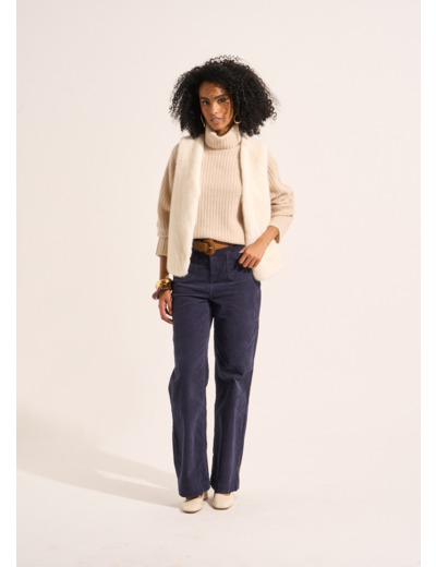 Gilet sans manches en fausse fourrure