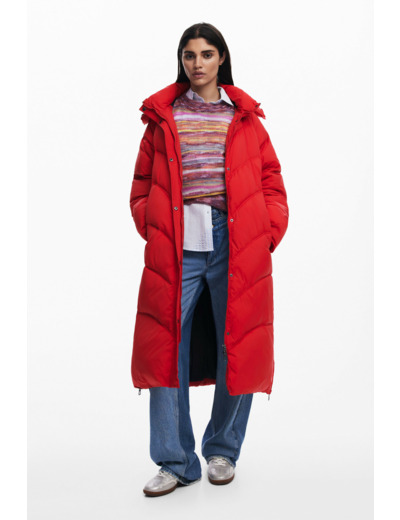 Padded Long Overcoat