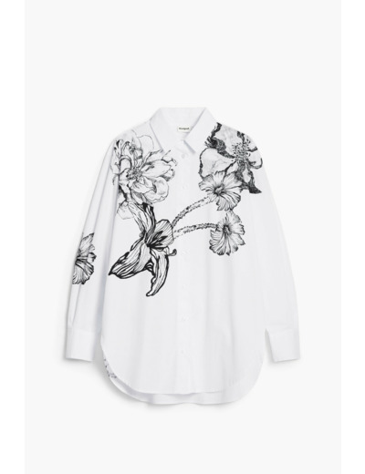 Chemise À Manches Longues En Tissu – Femme