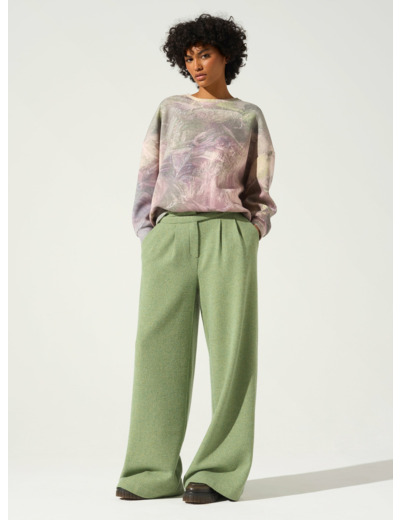 Pantalon large mousse