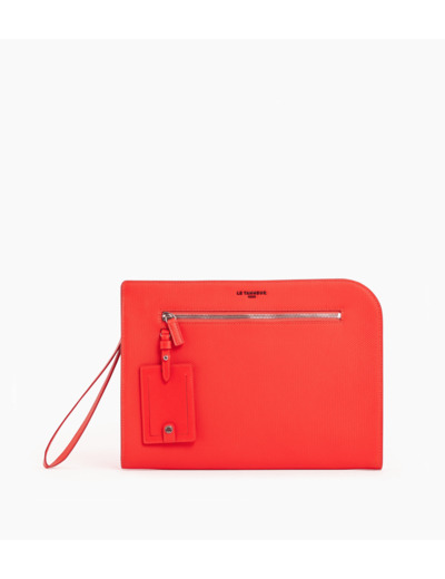 Pochette 13" Emile en cuir signature T