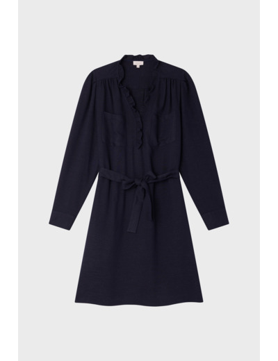 Robe courte à lurex et volants - SONIA