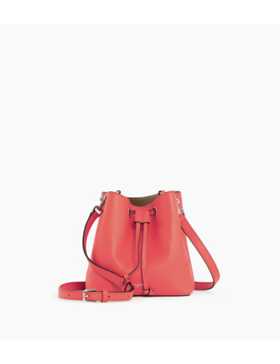 Mini sac seau Louise en cuir grainé
