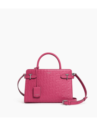 Sac à main moyen modèle Emilie en cuir embossé T