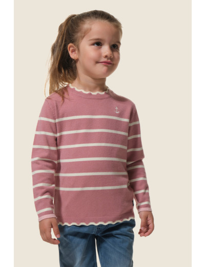 Pull fille festonné Tessana