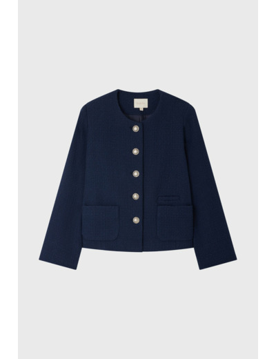 Veste tweed à boutons dorés - BALI