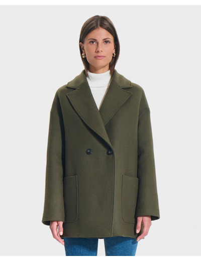 Manteau Mirando Lichen en Laine
