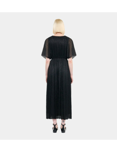 Robe Longue En Jersey Métallisé Noir black