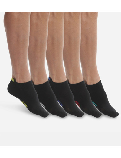 Lot de 5 paires de socquettes homme en coton Noir EcoDim
