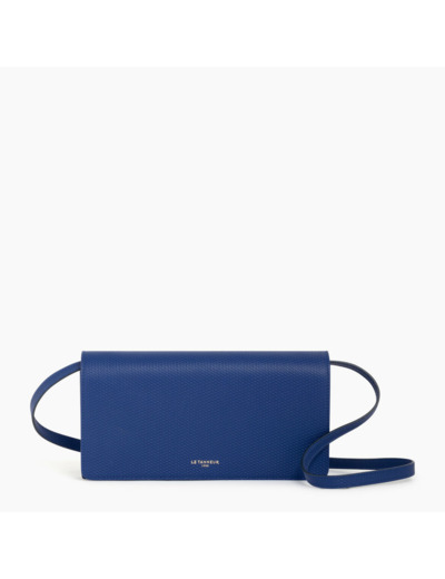 Pochette à rabat avec bandoulière amovible Emilie en cuir monogramme