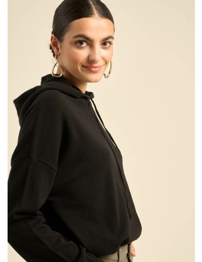 Pull à capuche en cachemire