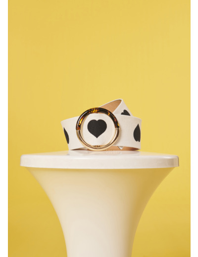 Ceinture Lauren Craie en Cuir De Vachette