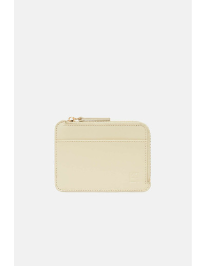 Porte-cartes stanley en cuir naturel