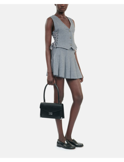 Gilet En Laine Avec Laçage Gris grey melange