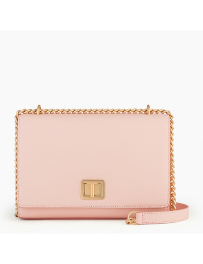 Grand sac bandoulière Eva en cuir grain caviar