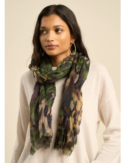Foulard en laine coloré