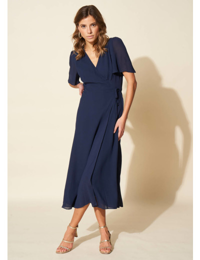 Robe midi cache-coeur