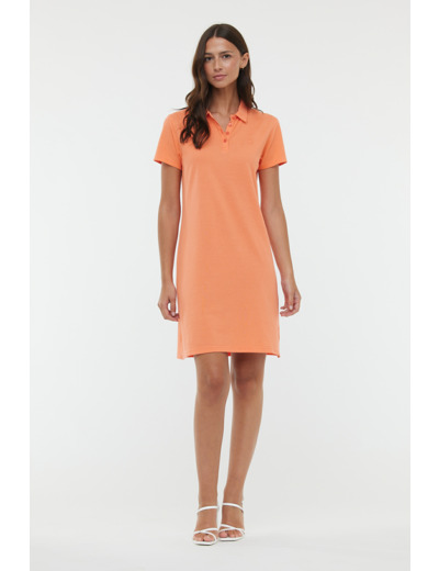 Robe polo basique en piqué de coton organique