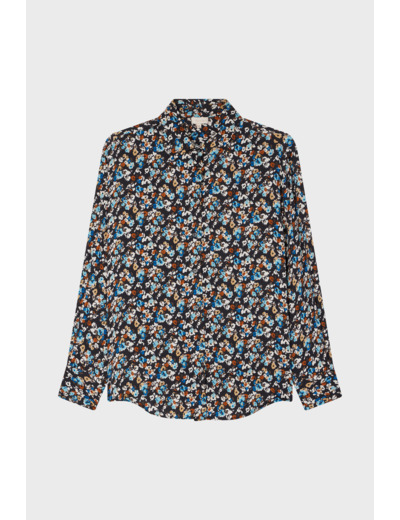 Chemise à fleurs en satin - BERNICE