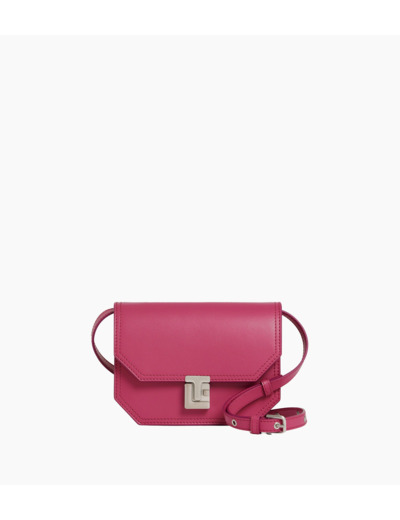 Petit sac bandoulière Rose en cuir lisse