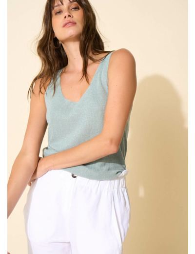 Débardeur scintillant en maille